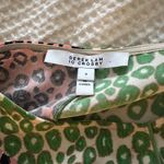Derek Lam  10 Crosby Green And Pink Cheetah Print Ruffle Blouse Size 4 Small Photo 2