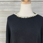 Eloquii Women's Pearl Neckline Sweater Black-14/16 Photo 1