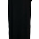 Eileen Fisher  XL Black Asymmetrical Midi Dress Stretch‎ Sleeveless Viscose Lycra Photo 0