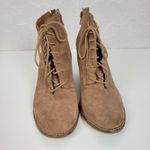 Lucky Brand Yoanna Womens Boots Size 8 Tan Suede Lace Up Wedge Zip Ankle Boots Photo 5