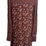 Warm laurel floral dandelion print long sleeve dress Photo 2
