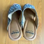 Dr. Scholl’s Collection Farida Denim Leather Studded Polka Dot Wedges size 8 Blue Photo 4