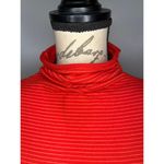 Duluth Trading Co S’no Sweat Coolmax knit funnel mock neck top sweater L Orange Size L Photo 2