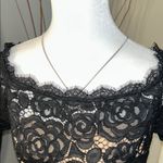 Adrianna Papell Black Tan Off-Shoulder Flutter Sleeve Mini Dress Photo 3