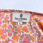 Perry Walker Collective Madi Mini Silk Wrap Dress Size 3 Orange‎ Floral Paisley Orange Photo 7