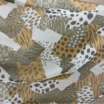 VINTAGE Animal Print Patchwork Sheer Scarf Wrap Chic Classy Formal Flowy Green Photo 2