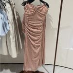 ZARA  NWT mesh beige polka dot midi dress Photo 10