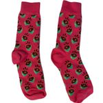 NWOT Dark Hot Pink Grapefruit Socks Photo 1