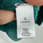 LOGO By Lori Goldstein Logo Lori Goldstein Green Fair Isle Crew Neck Sweater Womens L Sequins Cozy Photo 6