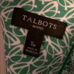 Talbots  Green & White Sunglasses Print Dress Small Photo 4