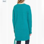 Free People  Blue Heart It Laces Chenille Cotton Blend Sweater sz Med Photo 11