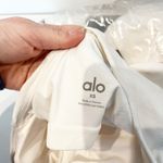 Alo Ribbed Mesmerize Bra Tank Top Keyhole White XS Photo 1