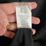 Tobi  Black V Neck Middle Midi Dress with Slit Tie Sleeves Photo 9