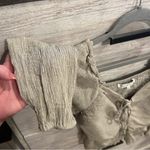 Celebrity Pink  Light Green Long Sleeve Crinkle Woven Top Size M Photo 2