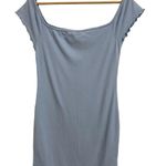 BP . Blue cashmere babydoll organic cotton mini dress size Medium NEW Photo 2