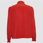 Zadig & Voltaire $398 NWT Rouge Red Silk Blouse Button Shirt Size XS Photo 2