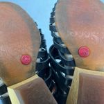 Camper Black Leather Woven Wedge Slingback Sandals Women's Size 37 Photo 4