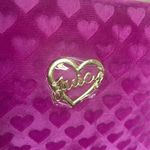 Juicy Couture  bag velour Purple Heart toiletries bag New OS Photo 1