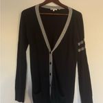 Vince Black Cardigan with Gray Trim Photo 0