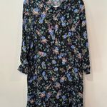 Pietro Brunelli Bella Maternity Dress Navy Floral Long Sleeve Midi Dress S Blue Photo 0