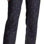 Miaou Floral Rose Embroidered Straight Leg Jeans Women's size 26 blue Photo 0