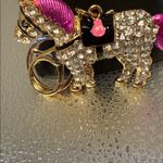 Sparkling Horse Keychain with Pink Accents Gold Photo 6