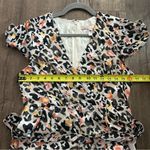 Hutch  Anthropologie Ivory Surplice Leopard Short Sleeve Romper 4 Photo 9