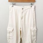 ZARA COLLECTION | Ivory Cream Elastic Waist Joggers Jogger Pants | Size Small Photo 1