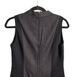 Elie Tahari Black Grey V-Neck Colorblock Sleeveless Dress US 4 Photo 5
