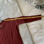 Zenana Outfitters Women's Size M Long Sleeve Side Slit Tunic Top Maroon Red Flowy Oversized Photo 8
