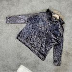 POL Women’s Crushed Velour Velvet Pullover Hoodie Top Whimsigoth Dark Purple L Photo 1