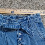 Abercrombie & Fitch Abercrombie & Fitch Paper Bag Denim Shorts Womens 25 Button Fly Tie Waist Photo 4