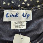 Vintage Y2K Link Up Celestial Print Black Nylon Stretchy Fitted Tee Shirt M Size M Photo 6