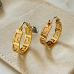 Gold Hoop Earrings, Hollow Earrings, Dainty Earrings Photo 1