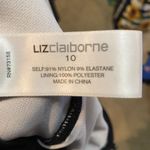 Liz Claiborne swimwear tankini black ruched sides black & beige stripes Size 10 Photo 2