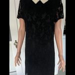 Betsey Johnson  Black Lace Dress with Pearl Collar size 12 Photo 3