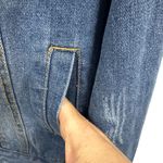Ashley Vintage Charm Denim Sherpa Lined Distressed Blue Jean Jacket Womens M Size M Photo 7