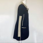 Airfield Button Down Long Sleeve Black Jacket Khaki Satin Trim M Size M Photo 2