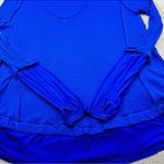 Free People : Royal Blue Thermal Oversized Sweater Photo 4