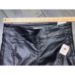 Free People NWT  Double Dutch Slit Skinny Pants Faux Leather Coated Black Size S Photo 7
