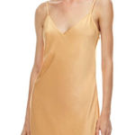 Wilfred Satin Slip Midi Dress Champagne Gold Spaghetti Strap V Neck XS Photo 0