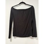 Z Supply Top Womens Large Black Scoop Neck Ribbed Minimalist Travel Quiet Luxury Photo 1