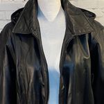 MODERN ESSENTIALS Vintage Leather Car Coat Size L Photo 2