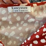 Kancystore Womens Button Down V Neck Tie Knot Front Tops 3/4 Sleeve Chif… Size M Photo 4