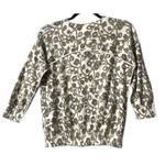 Charlie & Robin Anthropoloie Cardigan M Cream Jewel & Key Soft Neutral Preppy Green Size M Photo 2