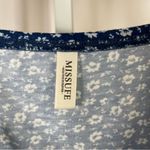 Missufe XL Chic Ditsy Floral Spaghetti Strap Mini Dress Ruched Boho Flowy Blue Photo 3