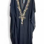 Boohoo NWT Embellished Maxi Beach Kaftan - Black Small Glam Resort Whimsygoth Photo 0