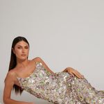 Mac Duggal 6153 Multicolor Sleeveless Floral Paillette Embellished Mesh Gown Photo 2