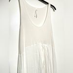 Anthropologie  White Asymmetrical Sleeveless Maxi Dress Large Photo 4