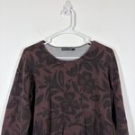 Gudrun Sjoden Floral Sweater Size Medium Brown Photo 2